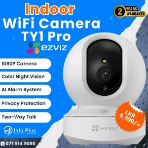 EZVIZ TY1 Pro Smart Indoor WiFi Camera | 1080p, Panoramic, Night Vision
